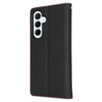 Cu clapetă pentru Samsung Galaxy S25+ Plus, Litchi Skin Grain, negru