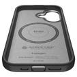 Geantă Spigen Enzo Aramid MagSafe pentru iPhone 17, negru carbon / argintiu