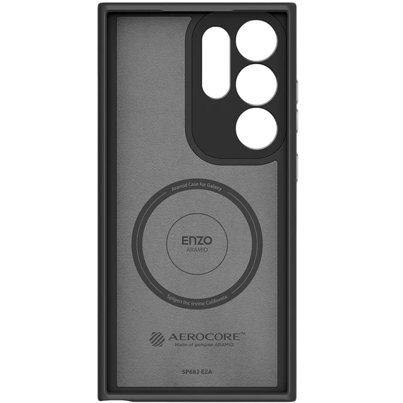 Husă Spigen Enzo Aramid negru pentru Samsung Galaxy S24 Ultra
