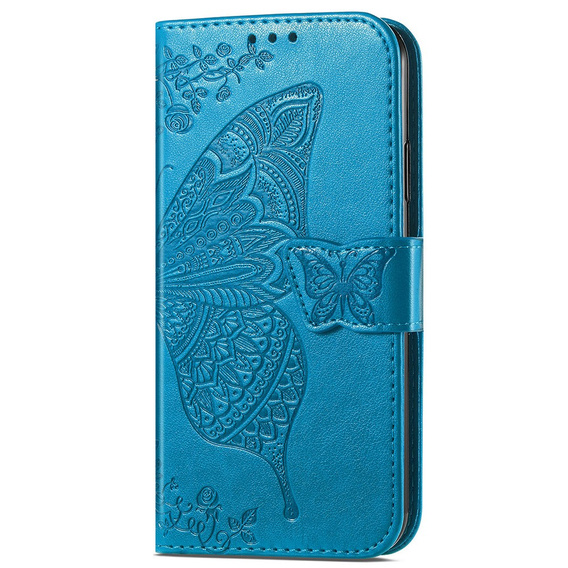 Cu clapetă pentru Google Pixel 8A, Butterfly, albastru