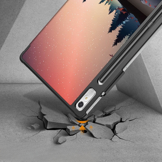 Huse pentru Lenovo Tab P11 Pro Gen 2 2022, Smartcase Pen Slot, forest and lake