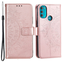 Cu clapetă pentru Motorola Moto G71 5G, Mandala, albastru
