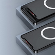 Carcasă de protecție pentru camera foto pentru Sony Xperia 1 V, CamShield MagSafe, transparent / negru