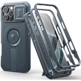 Husă blindată pentru iPhone 16 Pro Max, Dexnor CamProtect MagSafe, albastru (Două rame)