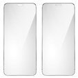 2x sticlă călită pentru iPhone 12/12 Pro, ERBORD 9H Hard Glass pe ecran