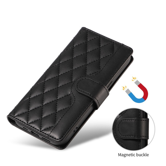 Carcasă cu clapetă pentru Honor 400 Pro 5G, Crossbody Leather Wallet, negru