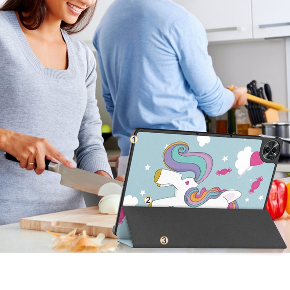 Husă pentru Realme Pad 2, Smartcase, unicorn