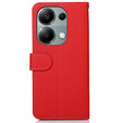 Husa cu clapetă pentru Xiaomi Redmi Note 13 Pro 4G / Xiaomi Redmi Note 14S / Xiaomi Poco M6 Pro 4G, KHAZNEH RFID, roșu / negru