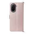 Carcasă cu clapetă pentru Xiaomi Redmi A5, Crossbody Leather Wallet, roz