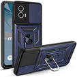 Husă blindată pentru Motorola Moto G53 5G, CamShield Slide, albastru