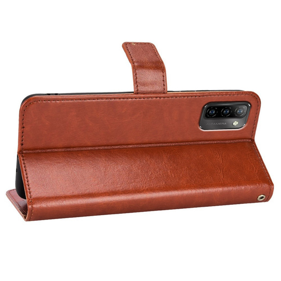 Cu clapetă pentru Ulefone Note 12P, Wallet, maro