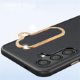 Husă din piele pentru Samsung Galaxy S25+ Plus, leather hybrid, negru