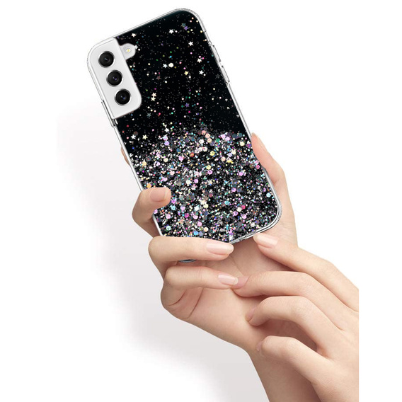 Huse pentru Samsung Galaxy S22 5G, Glittery, negru