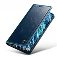 Carcasă flip CASEME pentru Samsung Galaxy S20 FE / 5G, Waxy Textured, albastru