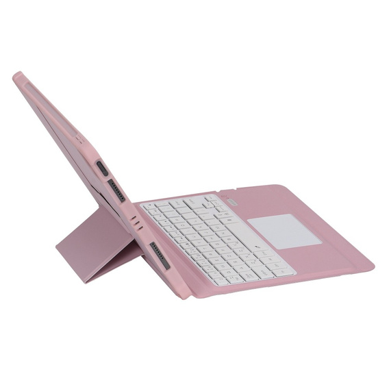 Carcasă + tastatură iPad Air 4 / 5 2020 / 2022 10.9, TouchPad, roz rose gold