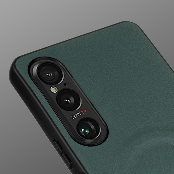Huse pentru Sony Xperia 1 VI, Leather Hybrid MagSafe, verde