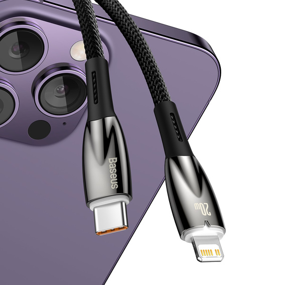 Baseus Glimmer USB-C la Lightning 20W 2m cablu pentru iPhone