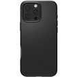 Carcasa Spigen pentru iPhone 16 Pro Max, Thin Fit Mag, negru + sticlă temperată 9H