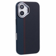 Carcasa pentru iPhone 16, Carbon Fiber MagSafe, negru / albastru