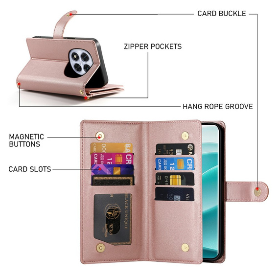 Husă flip cu buzunar cu fermoar pentru Xiaomi Redmi Note 15 Pro 5G