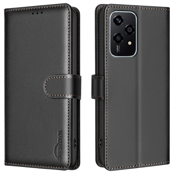 Husa cu clapetă pentru Honor 200 Lite, BINFEN Wallet, negru