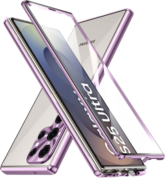 Husa pentru Samsung Galaxy S25 Ultra, Magnetic Dual Glass, violet