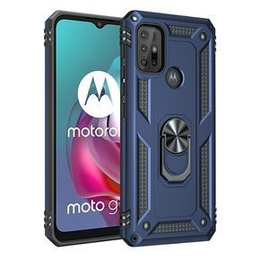 Husă blindată pentru Motorola Moto G10/G30, Nox Case Ring, albastru