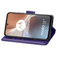 Cu clapetă pentru Motorola Moto G32, Butterfly, violet