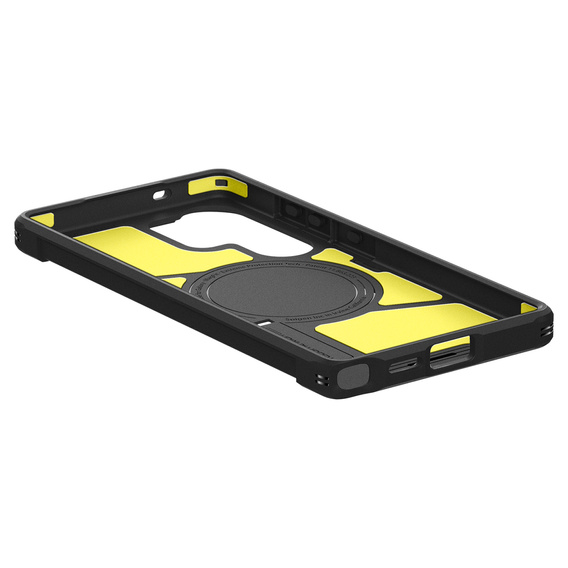 Carcasa Spigen pentru Samsung Galaxy S25 Ultra, Tough Armor Mag MagSafe, verde + 9H Tempered Glass