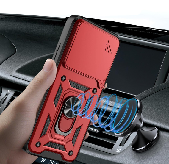 Husă blindată CamShield Slide cu capac pentru cameră și inel pentru Xiaomi Redmi Note 15 Pro 4G