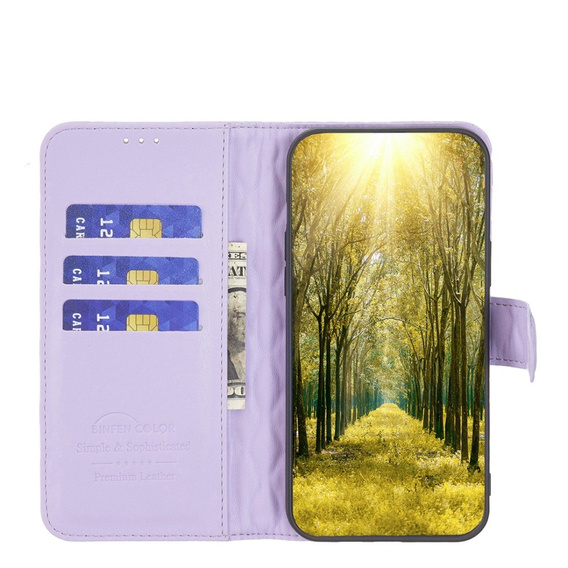 Cu clapetă pentru OnePlus 12 5G, Wallet, BINFEN COLOR, violet