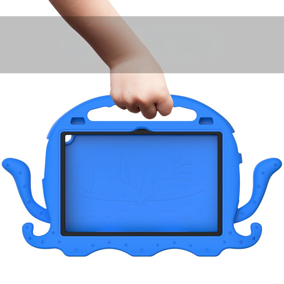 Husă pentru copii pentru Lenovo Tab M10 10.1 Gen 3, cu mâner, caracatiță, albastru