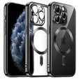 Husă pentru iPhone 11 Pro Max, Electro MagSafe, negru + Sticlă pentru ecran