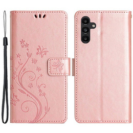 Cu clapetă pentru Samsung Galaxy A55 5G, Wallet, Butterfly, violet