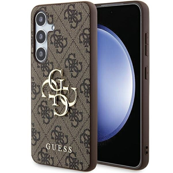 GUESS Huse pentru Samsung Galaxy A55, 4G Big Metal Logo, maro