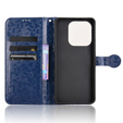 Husa cu clapetă pentru Xiaomi Redmi Note 14 4G, Wallet Rhombus, albastru