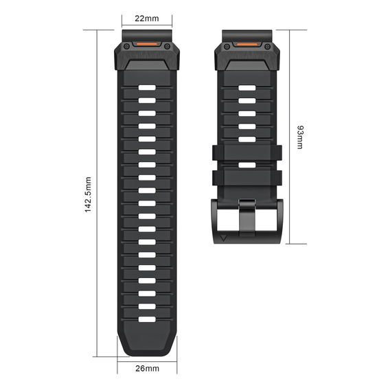 Curea din silicon QuickFit pentru Garmin Fenix 22mm