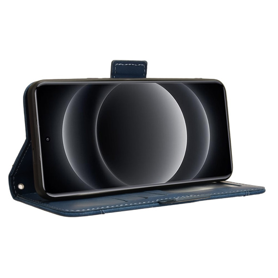Cu clapetă pentru Xiaomi 14 Ultra, Card Slot, albastru închis