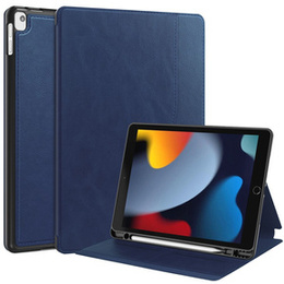 Husă pentru iPad 10.2 2021 / 2020 / 2019, Business Card and Pen Slot, albastru