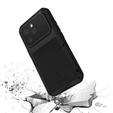Love Mei Huse pentru iPhone 16 Pro, armored with glass, negru