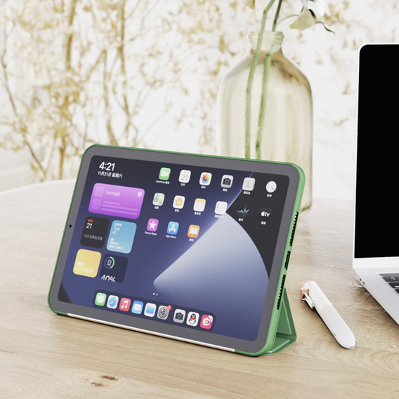 Husă pentru iPad mini 8.3" 2021 (6 gen.) / iPad mini 8.3" 2024 (7 gen.), Smartcase, verde