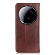 Husa cu clapetă pentru Xiaomi 15 Ultra, Split Leather, maro