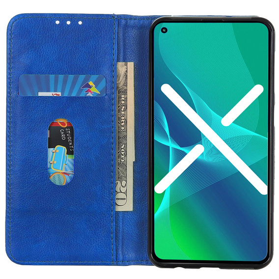 Huse pentru Xiaomi Poco X3 NFC / Poco X3 PRO, Wallet Litchi Leather, albastru