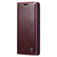 Carcasă flip CASEME pentru Samsung Galaxy S9+ Plus, Waxy Textured, roșu