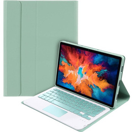 Carcasă + tastatură Lenovo Tab P11 J606F / Tab P11 5G / P11 + Plus, TouchPad Keyboard, verde deschis
