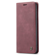 Husa CASEME pentru Samsung Galaxy A33 5G, Leather Wallet Case, roșu