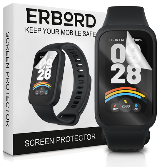 3x ERBORD Hydrogel Foil pentru Xiaomi Smart Band 9 Active