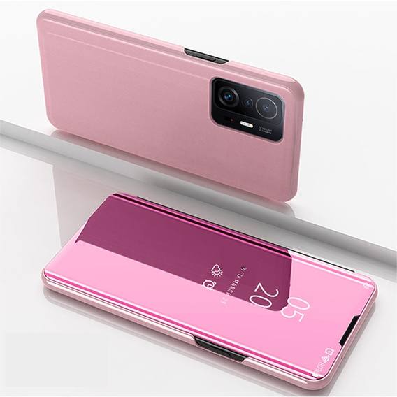 Huse pentru Xiaomi 11T / 11T Pro, Clear View, roz rose gold