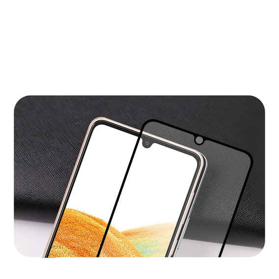 Amorus Full Glue Sticlă călită pentru Samsung Galaxy A25 5G, cadru negru
