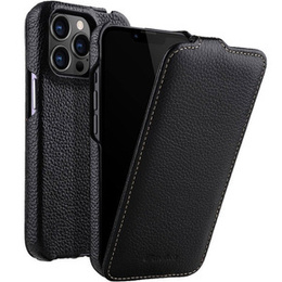 MELKCO carcasă flip pentru iPhone 14 Pro, piele, flip, negru